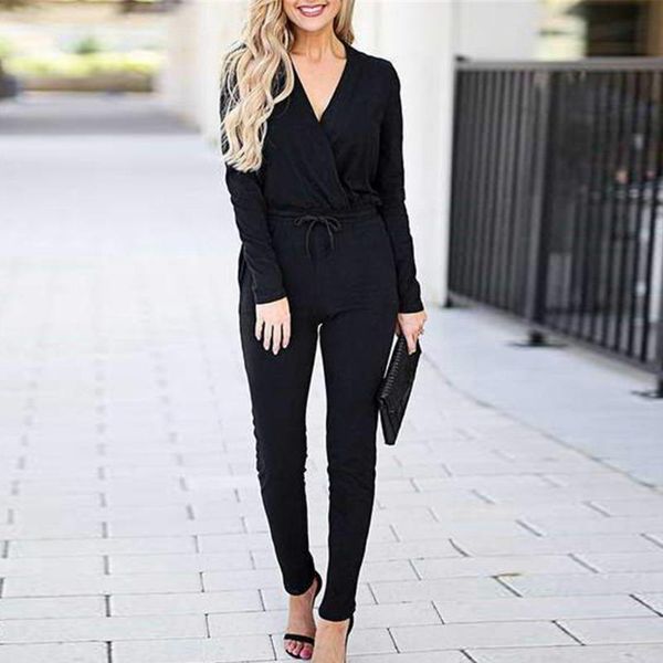 2020 jumpsuit women pocket leisure lace up solid color simplicity v neck long sleeve rompers jumpsuit plus size playsuit#g1, Black;white
2020 jumpsuit women pocket leisure lace up solid color simplicity v neck long sleeve rompers jumpsuit plus size playsuit#g1, Black;white