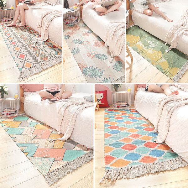 bedside carpet rectangle mat nordic couch cotton linen woven floor mats rug green household bedroom room strip tassel anti-slip
bedside carpet rectangle mat nordic couch cotton linen woven floor mats rug green household bedroom room strip tassel anti-slip
