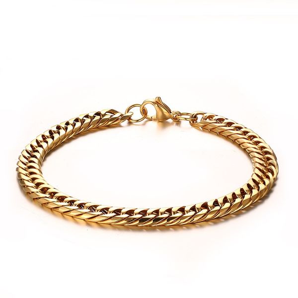 7.5mm gold color fashion simple men's bangle stainless steel bracelet watchband jewelry gift for men boys j065, Black
7.5mm gold color fashion simple men's bangle stainless steel bracelet watchband jewelry gift for men boys j065, Black