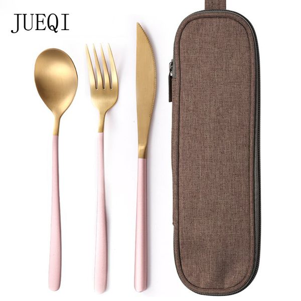 jueqi tableware set cutlery stainless steel 304 utensils kitchen dinnerware include knife fork teaspoons camping tableware bag 
jueqi tableware set cutlery stainless steel 304 utensils kitchen dinnerware include knife fork teaspoons camping tableware bag