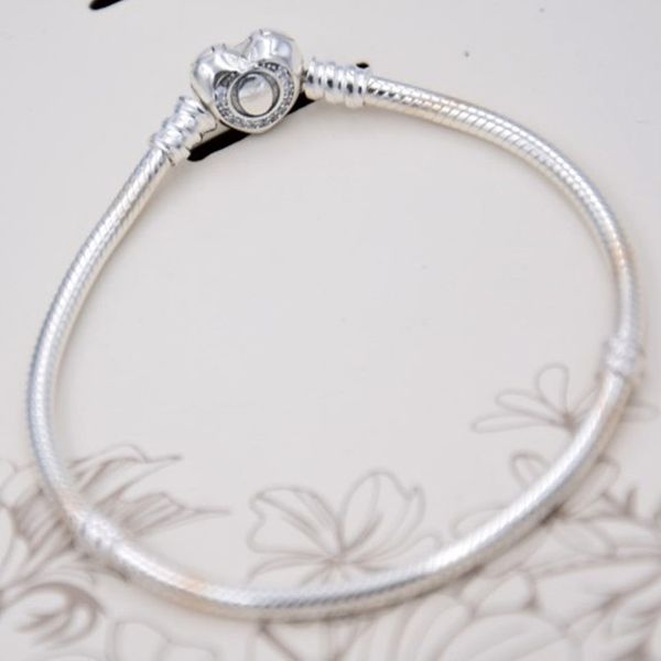 100% 925 sterling silver p bracelet crystal wishful heart snake chain bracelet bangle fit women bead charm diy jewelry, Black
100% 925 sterling silver p bracelet crystal wishful heart snake chain bracelet bangle fit women bead charm diy jewelry, Black