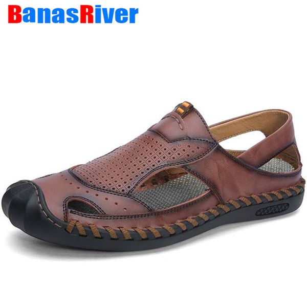 new cow leather sandals men summer shoes beach flats non-slip summer slippers male comfortable sneakers footwear high quality, Black
new cow leather sandals men summer shoes beach flats non-slip summer slippers male comfortable sneakers footwear high quality, Black