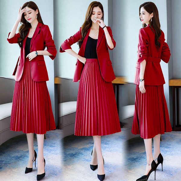 women skirt suit skirtand jacket women blazer skirt set office uniforms suit pleated and jacket set with, White;black
women skirt suit skirtand jacket women blazer skirt set office uniforms suit pleated and jacket set with, White;black
