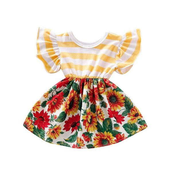 newborn infant toddler kids baby girl cute summer short sleeve o-neck striped floral princess dress clothes costume clothing, Red;yellow
newborn infant toddler kids baby girl cute summer short sleeve o-neck striped floral princess dress clothes costume clothing, Red;yellow
