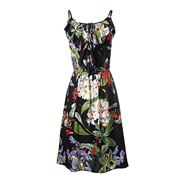 muda wind women's boho summer floral bohemian spaghetti strap swing midi dress, Black;gray
muda wind women's boho summer floral bohemian spaghetti strap swing midi dress, Black;gray