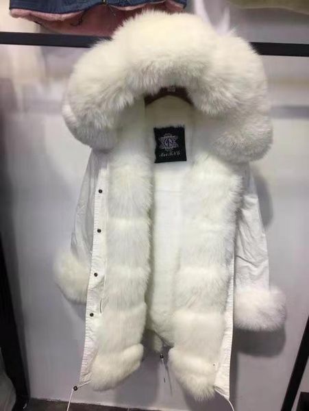 snow fur parkas white fox fur trim placket meifeng brand white rabbit fur lining white long women parka, Black
snow fur parkas white fox fur trim placket meifeng brand white rabbit fur lining white long women parka, Black