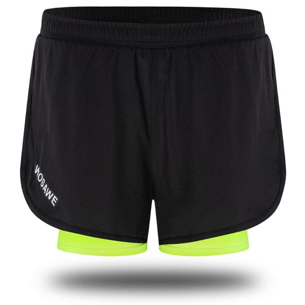 wosawe men's running sports shorts with liner - quick-drying breathable black, Black;blue
wosawe men's running sports shorts with liner - quick-drying breathable black, Black;blue
