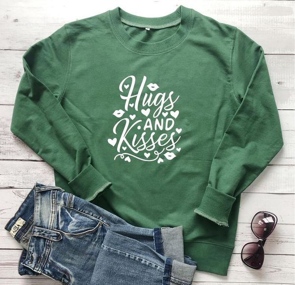 hugs and kisses sweatshirt women fashion valentine's day cotton casual hipster young graphic pullovers tumblr grunge quote, Black
hugs and kisses sweatshirt women fashion valentine's day cotton casual hipster young graphic pullovers tumblr grunge quote, Black