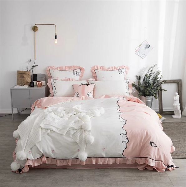 egyptian cotton cute cat embroidery bedding sets size for king bed linen bed sheets duvet cover set for girls
egyptian cotton cute cat embroidery bedding sets size for king bed linen bed sheets duvet cover set for girls