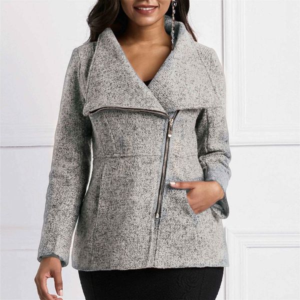 winter gray ladies casual wool warm jackets women coats slim lapel zipper pocket autumn african female high street overcoats, Black;brown
winter gray ladies casual wool warm jackets women coats slim lapel zipper pocket autumn african female high street overcoats, Black;brown