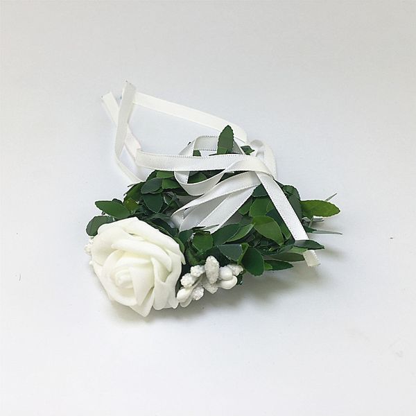 camilu, fashion hand flower bride bridesmaid wrist flower, active sister ring flower, forest rose hand flower, Slivery;white
camilu, fashion hand flower bride bridesmaid wrist flower, active sister ring flower, forest rose hand flower, Slivery;white