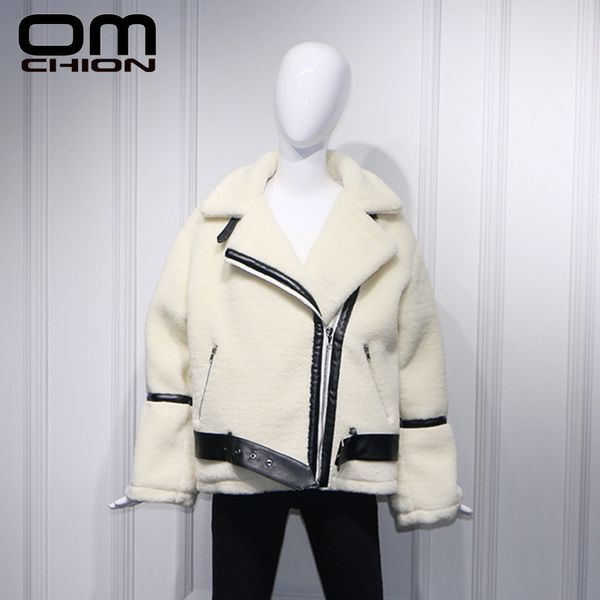 omchion 2019 autumn winter coat women motorcycle bomber jacket patchwork zipper long sleeve turn-down collar thick outwear ljk41, Black;brown
omchion 2019 autumn winter coat women motorcycle bomber jacket patchwork zipper long sleeve turn-down collar thick outwear ljk41, Black;brown