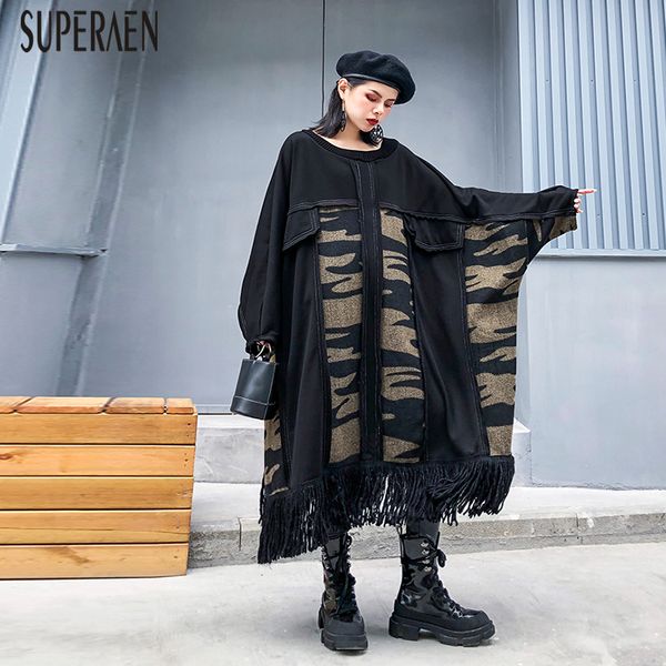 superaen pluz size women dress 2019 new autumn and winter loose wool stitching ladies dress tassel casual women clothing, Black;gray
superaen pluz size women dress 2019 new autumn and winter loose wool stitching ladies dress tassel casual women clothing, Black;gray