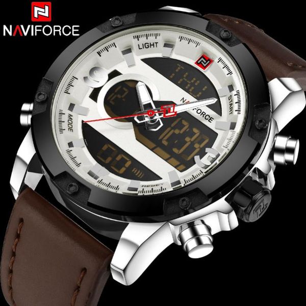 naviforce brand sport men watch with date quartz watches leather band led digital analog clock relogio masculino, Slivery;brown
naviforce brand sport men watch with date quartz watches leather band led digital analog clock relogio masculino, Slivery;brown