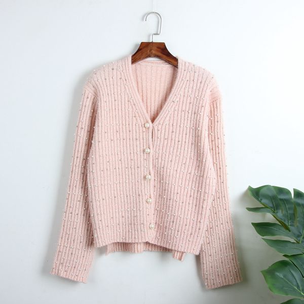 2019 new women long sleeve sweater knitted fashion loose sweater beads outwear jacket single breasted knitted ladies coat, Black;brown
2019 new women long sleeve sweater knitted fashion loose sweater beads outwear jacket single breasted knitted ladies coat, Black;brown