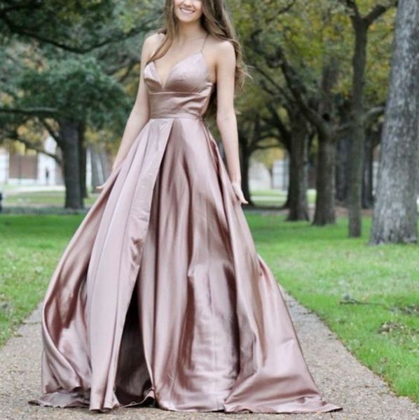 элегантные женские a-line длинные атласные вечерние платья с щелевой robe de soiree длина пола v-образным вырезом пром платья с карманами пл, Black 
элегантные женские a-line длинные атласные вечерние платья с щелевой robe de soiree длина пола v-образным вырезом пром платья с карманами пл, Black