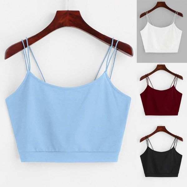 women casual solid crop strap tank blouse camis short summer dropshipping wholesale fast ship enough stock, White
women casual solid crop strap tank blouse camis short summer dropshipping wholesale fast ship enough stock, White