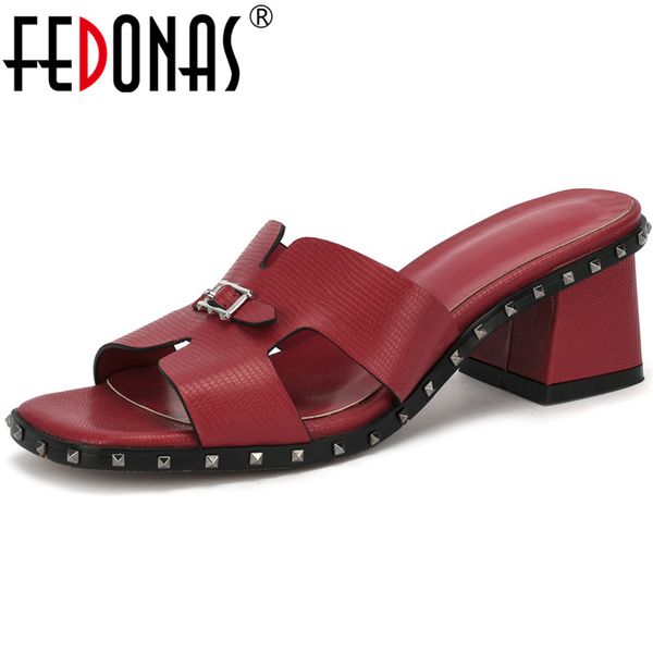 fedonas metal rivets vintage women sandals genuine leather high heels pumps 2020 summer new arrival dancing working shoes woman, Black
fedonas metal rivets vintage women sandals genuine leather high heels pumps 2020 summer new arrival dancing working shoes woman, Black