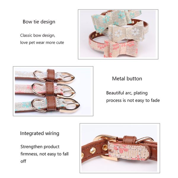 cute printing floral pets dog/cats collar soft pu leather adjustable small/medium dogs bow tie necklace puppy cats bowknot colla
cute printing floral pets dog/cats collar soft pu leather adjustable small/medium dogs bow tie necklace puppy cats bowknot colla