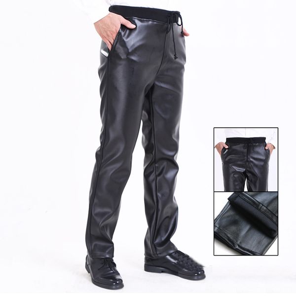 men's leather pants mid pants men's pocket casual straight elastic band regular long s-5xl, Black
men's leather pants mid pants men's pocket casual straight elastic band regular long s-5xl, Black