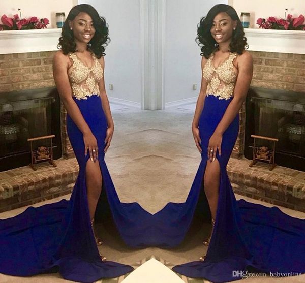 2k19 африканские девушки royal blue gold аппликация платья для выпускного вечера русалка высокие вечерние платья с разрезом по бокам прозрач, Black
2k19 африканские девушки royal blue gold аппликация платья для выпускного вечера русалка высокие вечерние платья с разрезом по бокам прозрач, Black