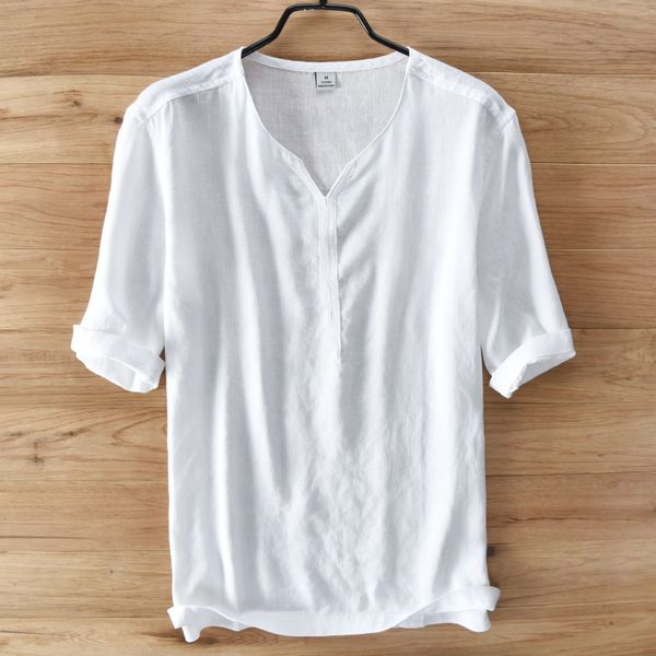 casual flax half sleeve shirt v-neck loose men's shirt summer brand-clothing shirts men linen casual white men shirts camisa 3xl, White;black
casual flax half sleeve shirt v-neck loose men's shirt summer brand-clothing shirts men linen casual white men shirts camisa 3xl, White;black