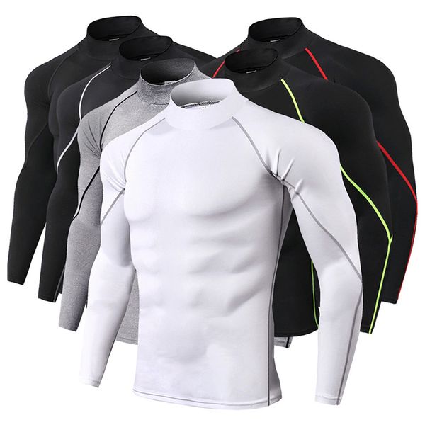 men's new high-neck sports long-sleeved stretch quick-drying t-shirt autumn and winter fitness running t-shirt, Black;red
men's new high-neck sports long-sleeved stretch quick-drying t-shirt autumn and winter fitness running t-shirt, Black;red