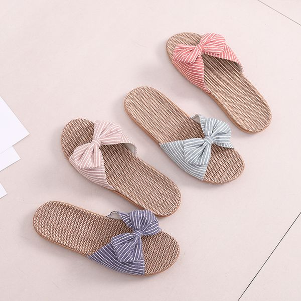 new 2020 slippers women fashion eva cotton and linen slippers japanese style linen striped bowknot indoor female shoes, Black
new 2020 slippers women fashion eva cotton and linen slippers japanese style linen striped bowknot indoor female shoes, Black