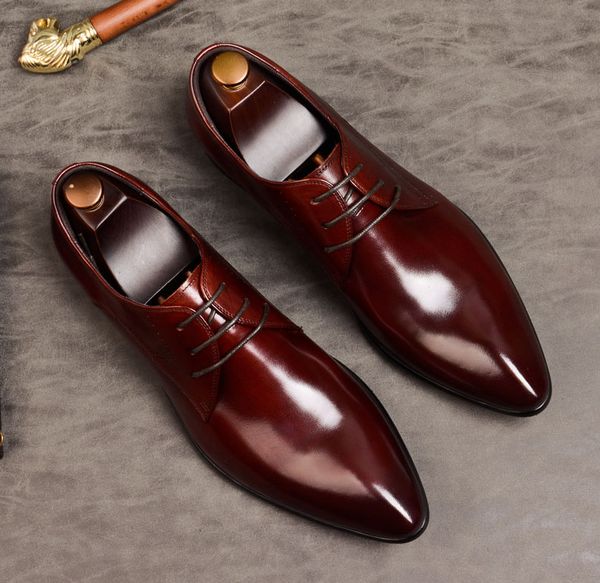 wine red vintage handmade patined genuine leather shoe business wedding dress office party shoe original design men oxford shoes, Black
wine red vintage handmade patined genuine leather shoe business wedding dress office party shoe original design men oxford shoes, Black