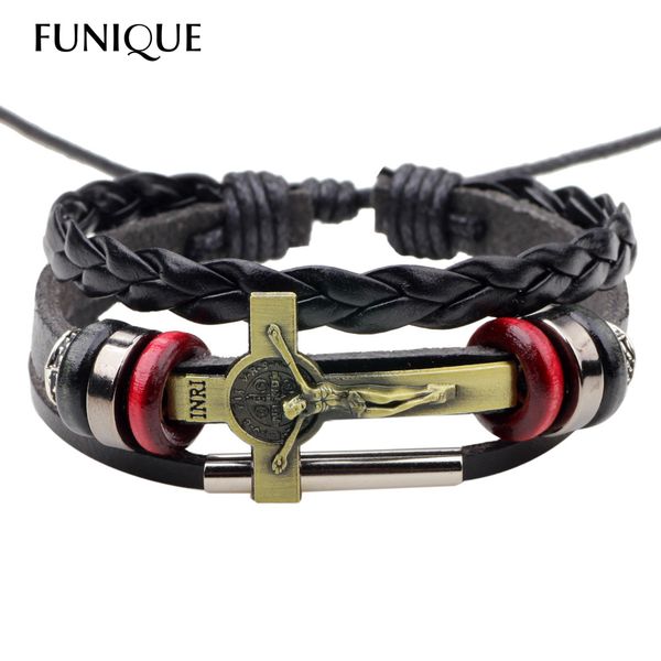funique vintage lace-up leather bracelet christ bible cross jesus charm bracelet & bangles for men women weaving jewelry, Golden;silver
funique vintage lace-up leather bracelet christ bible cross jesus charm bracelet & bangles for men women weaving jewelry, Golden;silver