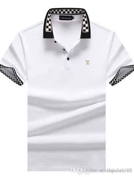 summer 2019 men's polo multi-color white and black cotton polo men's short-sleeved slim business casual solid color size m-3xl, White;black
summer 2019 men's polo multi-color white and black cotton polo men's short-sleeved slim business casual solid color size m-3xl, White;black