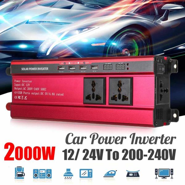 kroak car inverter dc 12v to ac 200-240v 2000w voltage power converter digital display modified sine wave 4 usb ports
kroak car inverter dc 12v to ac 200-240v 2000w voltage power converter digital display modified sine wave 4 usb ports