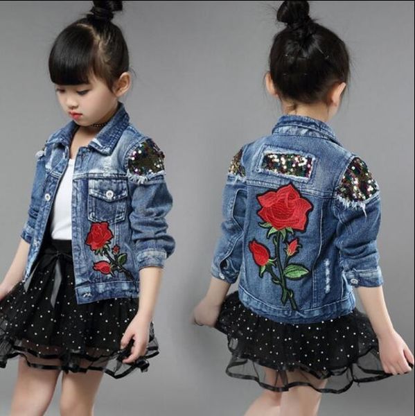 baby girls denim jackets for boys jackets and coats children jacket spring autumn rose embroidery jeans coat children outerwear, Blue;gray
baby girls denim jackets for boys jackets and coats children jacket spring autumn rose embroidery jeans coat children outerwear, Blue;gray