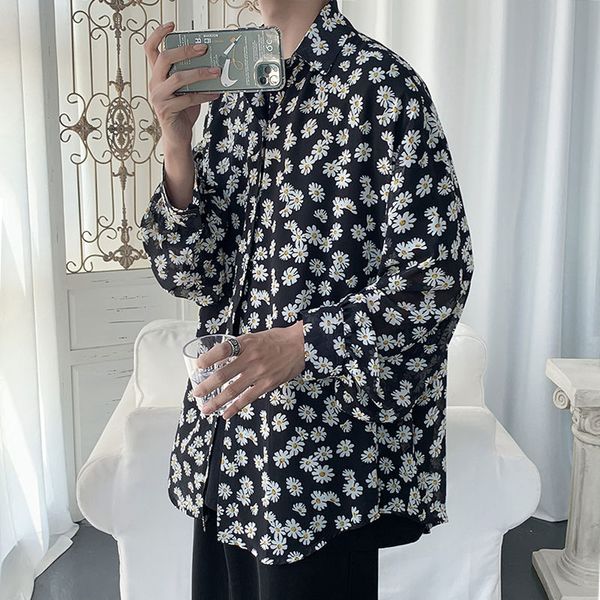 men's casual shirts spring summer flower shirt fashion streetwear society men wild loose long-sleeved mens -xl, White;black
men's casual shirts spring summer flower shirt fashion streetwear society men wild loose long-sleeved mens -xl, White;black