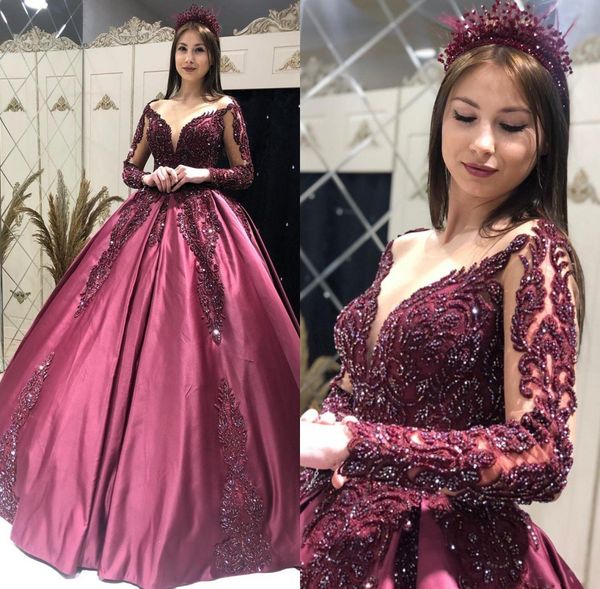 2020 плюс размер arabic асо ebi burgundy lace бисером свадебные платья sheer шеи длинными рукавами свадебные платья sexy свадебные платья, White
2020 плюс размер arabic асо ebi burgundy lace бисером свадебные платья sheer шеи длинными рукавами свадебные платья sexy свадебные платья, White