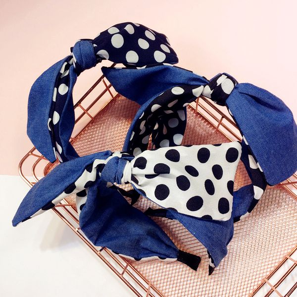 korea color matching denim fabric polka dot hair accessories for girls ear hair band bow headbands for women
korea color matching denim fabric polka dot hair accessories for girls ear hair band bow headbands for women