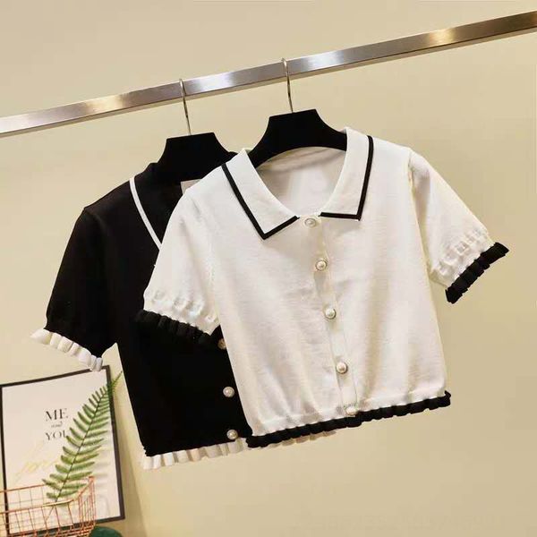 2020 xiaoxiangfeng short-sleeved t- cardigan women's high waist exposed navel slim ice silk knitted t-shirt base shirt, White
2020 xiaoxiangfeng short-sleeved t- cardigan women's high waist exposed navel slim ice silk knitted t-shirt base shirt, White