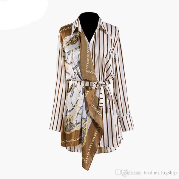 2019 новая весна лето нагрудные с длинным рукавом полосатой шаблон split joint нерегулярное большой размер рубашки женщины блузка мода, White
2019 новая весна лето нагрудные с длинным рукавом полосатой шаблон split joint нерегулярное большой размер рубашки женщины блузка мода, White