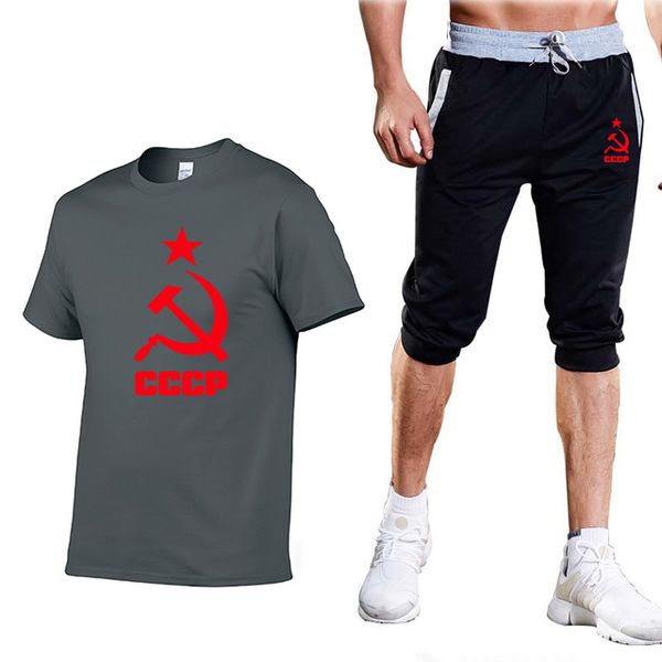 men's t-shirt for cccp russian ussr soviet union print summer solid color mens short sleeve suits o-neck t-shirt+pants suit 2pc
men's t-shirt for cccp russian ussr soviet union print summer solid color mens short sleeve suits o-neck t-shirt+pants suit 2pc