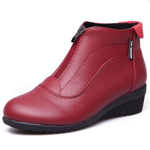 women boots 2018 new winter shoes woman soft leather ankle botas mujer casual autumn wedges heels booties female plus size 42, Black
women boots 2018 new winter shoes woman soft leather ankle botas mujer casual autumn wedges heels booties female plus size 42, Black