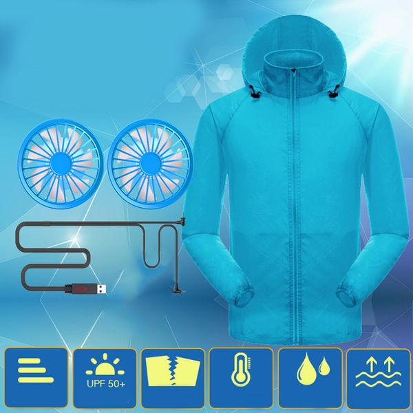 women men cooling jacket fan summer outdoor air-conditioned clothes, Black;brown
women men cooling jacket fan summer outdoor air-conditioned clothes, Black;brown
