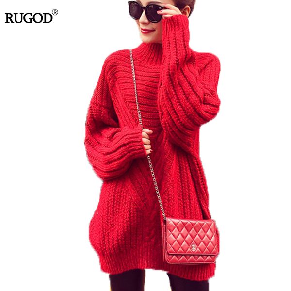 rugod fashion long female sweater solid long sleeve turtleneck women sweaters and pullovers casual loose winter sweater, White;black
rugod fashion long female sweater solid long sleeve turtleneck women sweaters and pullovers casual loose winter sweater, White;black