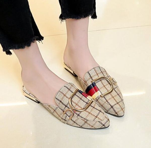 brand slipper fashion mules princetown women slippers mules flats designer fashion metal chain ladies casual shoes, Black
brand slipper fashion mules princetown women slippers mules flats designer fashion metal chain ladies casual shoes, Black