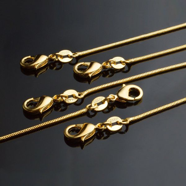 1pcs 18k gold lots 1mm snake chain necklace for men women chains necklaces gifts wholesales accessories hip hop 16-30inches, Silver
1pcs 18k gold lots 1mm snake chain necklace for men women chains necklaces gifts wholesales accessories hip hop 16-30inches, Silver