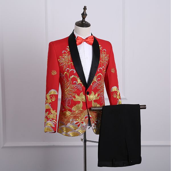 formal coat men slim jackets wedding celebrate night party outfit set male stage host singer costumes embroidered clothing dt769, White;black
formal coat men slim jackets wedding celebrate night party outfit set male stage host singer costumes embroidered clothing dt769, White;black