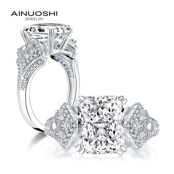 ainuoshi luxury 925 sterling silver 4.0ct radiant cut ring engagement simulated diamond women wedding silver rings jewelry, Golden;silver
ainuoshi luxury 925 sterling silver 4.0ct radiant cut ring engagement simulated diamond women wedding silver rings jewelry, Golden;silver