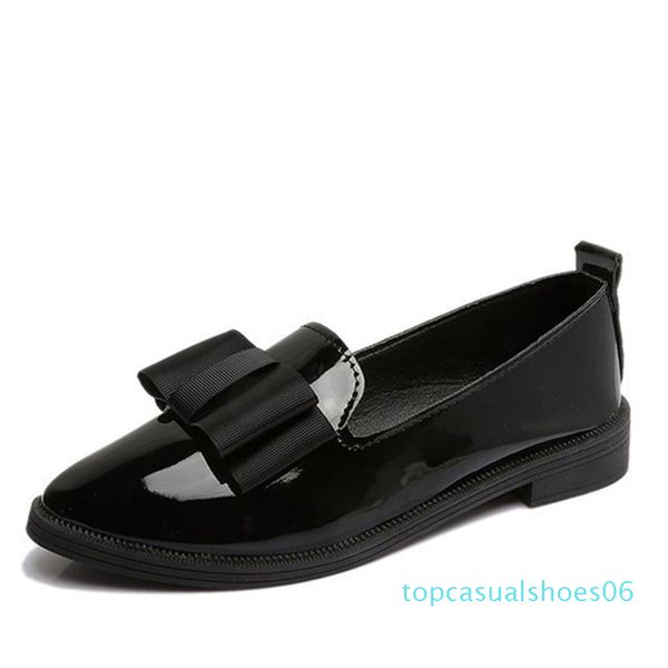 spring flats women shoes bowtie loafers patent leather elegant low heels slip on footwear female pointed toe thick heel t6, Black
spring flats women shoes bowtie loafers patent leather elegant low heels slip on footwear female pointed toe thick heel t6, Black