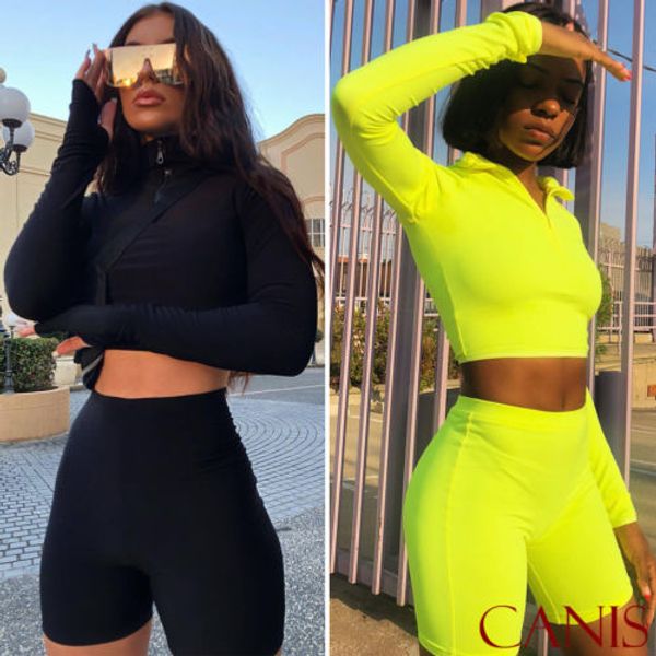 2pcs women's crop + shorts pants bodycon casual outfit sportswear tracksuit, Black;blue
2pcs women's crop + shorts pants bodycon casual outfit sportswear tracksuit, Black;blue