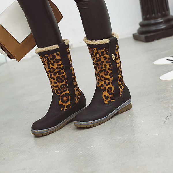 vigor freshness winter women boots flat heels shoes woman mid-calf boots autumn snow leopard shoes plush sizes 48 my340, Black
vigor freshness winter women boots flat heels shoes woman mid-calf boots autumn snow leopard shoes plush sizes 48 my340, Black