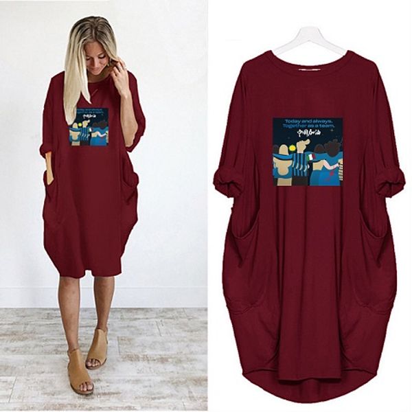 women casual dress 2020 fashion printed long dresses womens designer brand solid color loose dresses summer breathable dress hot, Black;gray
women casual dress 2020 fashion printed long dresses womens designer brand solid color loose dresses summer breathable dress hot, Black;gray